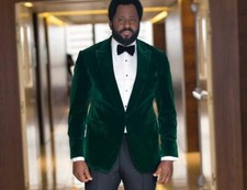 Mens Green Velvet Blazer