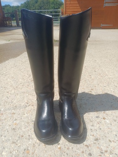 Long leather riding boots - long,