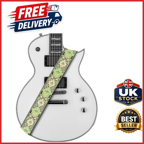 Adjustable guitar strap - guitar, green