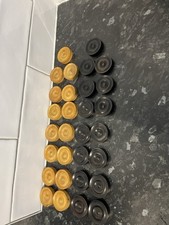 Vintage Wooden Draughts Pieces Complete Set.