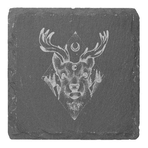 Cosmic stag head coaster - stag,