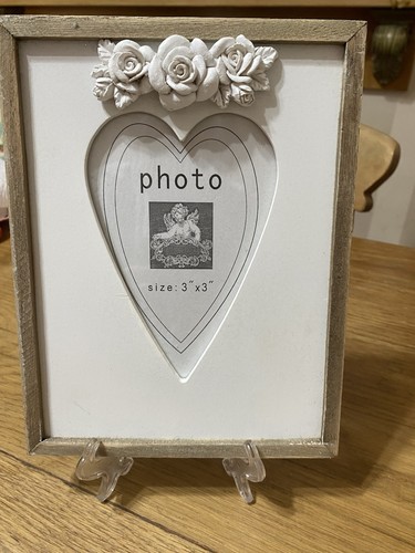 Shabby chic photo frame with - shabby,