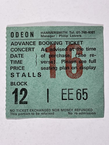Blondie ticket stub original - blondie,