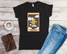 The Star Tarot Card Ladies T Shirt  FittedSizes Small-2XL