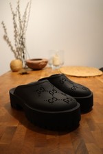 Gucci GG logo perforated black