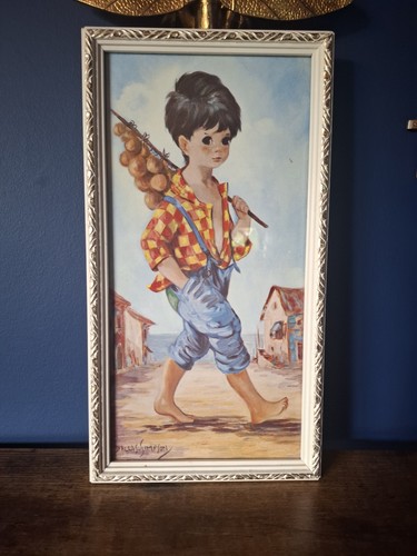 Vintage big eye boy - boy, retro
