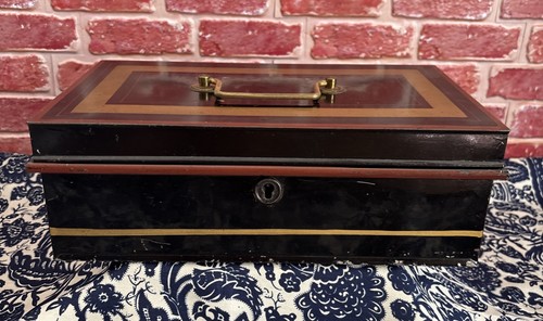 Vintage metal cash deed - cash, box