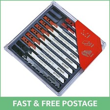 10pc Jigsaw Blades Set Black & Decker Clamp Fitting Metal Plastic Wood Jig Saw