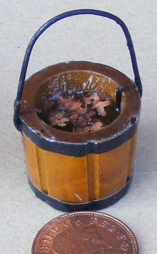 Dolls house wooden bucket - wooden, of