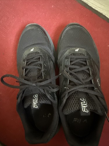 Fila black running shoes - black,