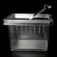 4x Plastic Insect Spider Habitat Feeding Box Case Container Tank Case