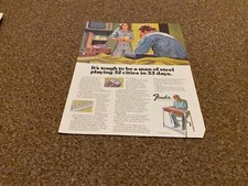 JBF33 ADVERT 11X8 FENDER ARTIST DUAL 10 PEDAL STEEL GUITAR