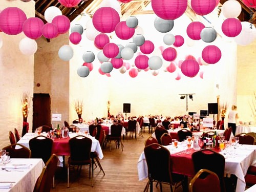 Mixed paper lanterns round - mixed,