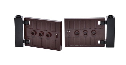 Lego door 1x5x3 brown - lego, 2x