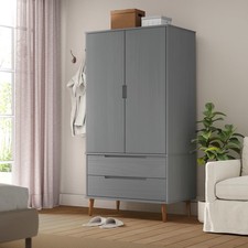Wardrobe Grey 90x55x175 cm