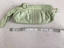 Vintage JFW Clutch Bag , Lime Green With Side Handle ,Very Soft Material , Lined