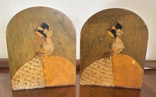 Pair Vintage Painted Wooden