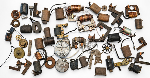 Vintage electric clock motor - electric,