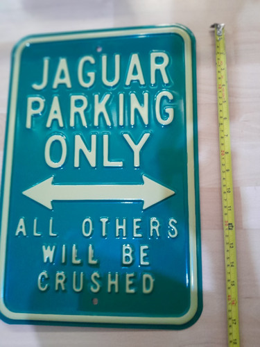 Vintage jaguar parking only - vintage,