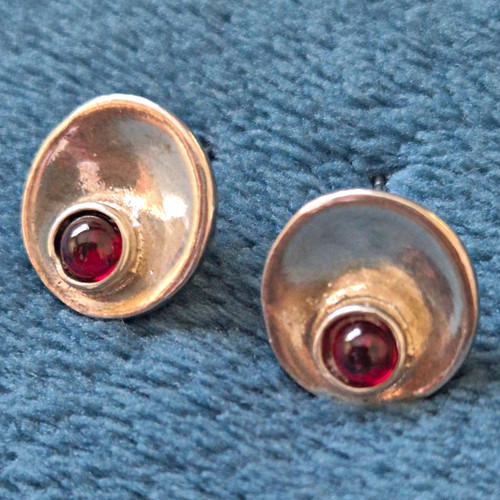 Silver tested stud earrings - silver,