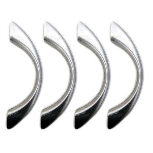 Plastic chrome drawer pulls - 4x,