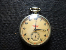 Russian USSR Nickel Open Front Pocket Watch... TLC