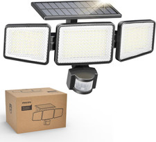 PHILIPS Solar Security Light Outdoor Light 302 Leds 1200Lm, Solar-Powered Waterp