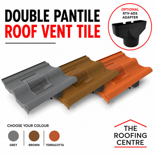 Double pantile roof vent - pantile,