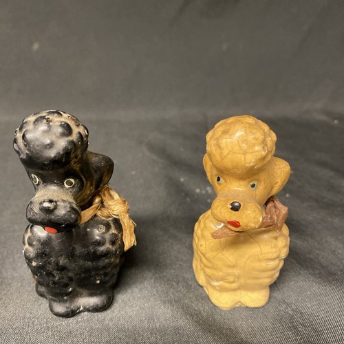 Vintage 1950 chalkware dogs - chalkware,