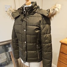Topshop Green Short Quilted Jacket size 8