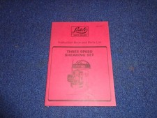 Lister Three Speed Sheep Shearing Machine Operators Hand Book spare part list