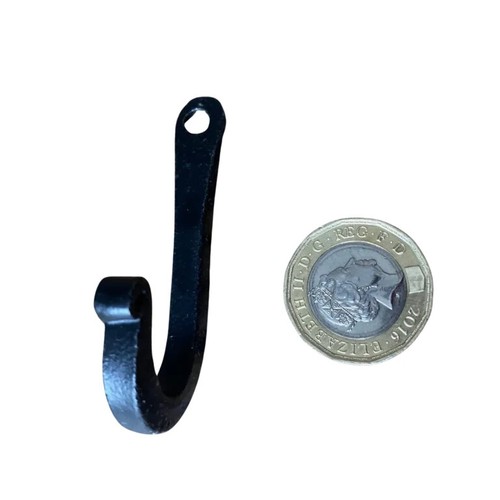 Hook black wrought iron - iron,, door
