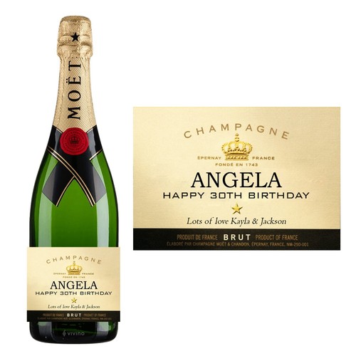 Personalised champagne moet - champagne,