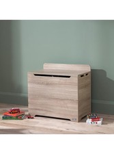 Oak toy box with - toy, slow-close