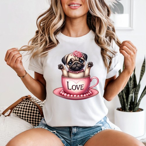 Cute puppy womens shirt - puppy,