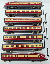 ROCO HO 7 CAR TRAIN SET TRANS EUROP EXPRESS RHEIN MAIN LOCO, DUMMY CAR, COACHES