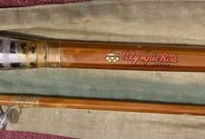 Antique bamboo fishing rod "Olympic Rod" made in Japan.