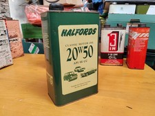 Vintage Oil Can Gallon Halfords 20w50 Mini