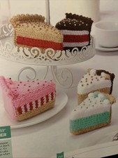 Knitting Pattern 2202 Knitted Cakes Slices In DK Yarn