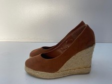 Ladies Tan Brown Suede Slip on