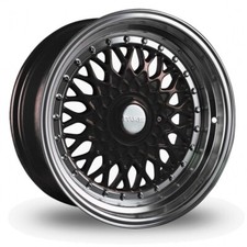 Mini Vauxhall Fiat Honda x4 17" Dare Rs Alloy Wheels 4x100 Black ML BBS Style