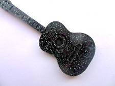 Unusual  Glitter Acoustic  Guitar  Pendant  Cord Necklace