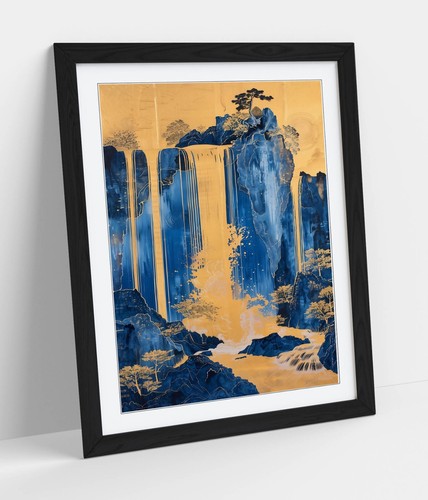 Gold waterfall landscape - waterfall, home