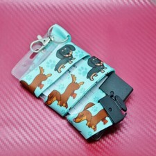 Cartoon Dachshund Puppy Dog Lanyard Card Holder & Safety Clips New