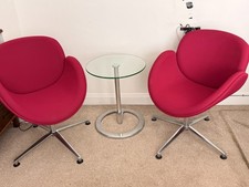 2 Modern Upholstered Swivel