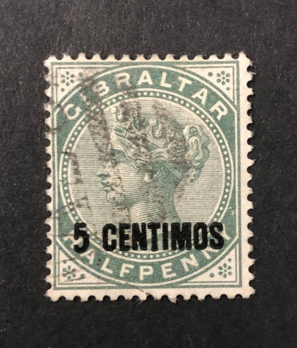 Gibraltar 1889 surch sg15 used - 1889,
