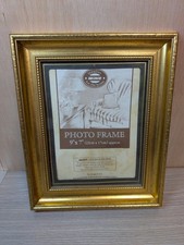 Wilko Gold Effect Wooden Picture Photo Frame 9 x 7" (22 x 17cm) 