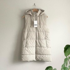 Zara Beige Rubberised Puffer