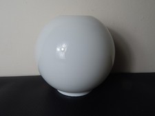 Antique Original White 4" Globe Duplex Oil Lamp Shade - Good Condition