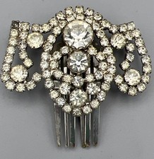 Vtg art deco clear prong - deco,